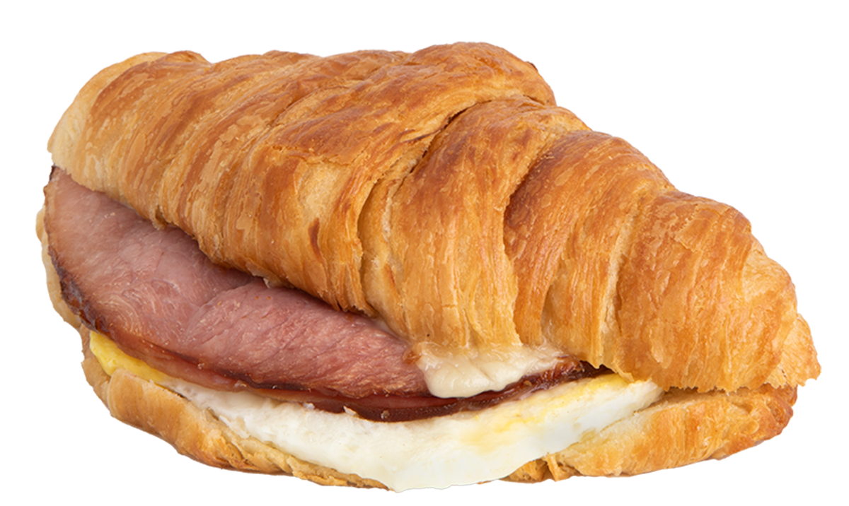 Ham, Swiss, Croissant made with Egg Aroma Joe's